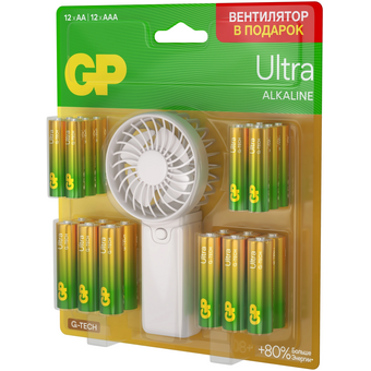  Батарейка GP Ultra 15AU/24AU/FANWETA21-2CRSBC24 AA/AAA (24шт) блистер 