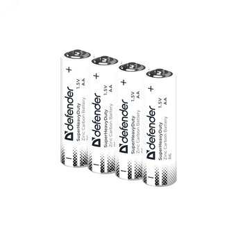  Батарейка солевая DEFENDER R6-4S АА Zinc (56036) шринк, 4шт 