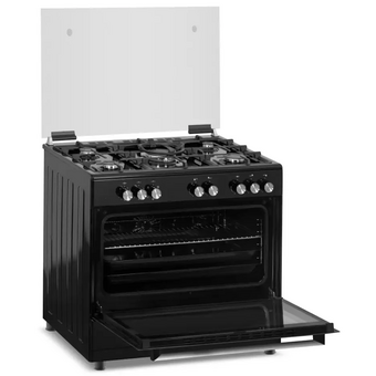  Кухонная плита Simfer F96MB52001 газовая, стеклянная крышка, черный 