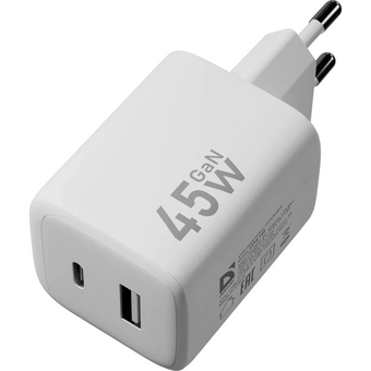  СЗУ DEFENDER UPA-145 (83245) 45W USB A+C белый 