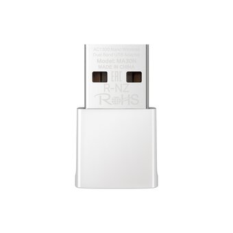  Сверхкомпактный двухдиапазонный USB-адаптер Wi-Fi Mercusys MA30N AC1300 