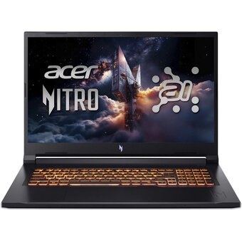  Ноутбук Acer Nitro V 17 AI ANV17-41-R0P2 (NH.QYVCD.006) AMD Ryzen 7 260/32Gb/SSD1Tb/RTX5060 8Gb/17.3"/IPS/FHD/1920x1080/144Hz/NoOS/Black 