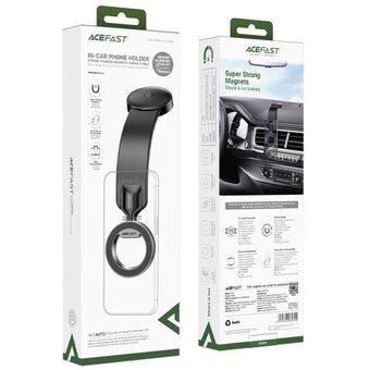  Автодержатель ACEFAST D36 Magnetic Car Holder For Dashboard Black 