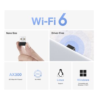  Сверхкомпактный USB-адаптер Mercusys MA14N Wi-Fi AX300 