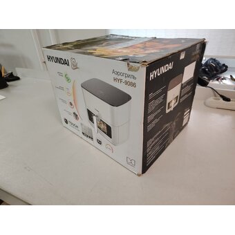  УЦ Аэрогриль Hyundai HYF-9086 сливочный/черный (плохая упаковка, б/у, нет документации, замена датчика температуры) 