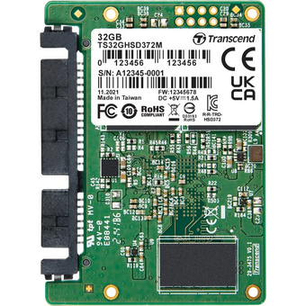  SSD Transcend HSD372M (TS32GHSD372M) 32Гб, Half-Slim SATA III MLC, темп. режим от 0С до +70С 