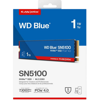  SSD WD Blue SN5100 WDS100T5B0E M.2 2280 1TB NVMe PCIE 4.0 x4 7100/6700 