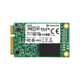  SSD Transcend MSA370S (TS64GMSA370S) 64 Гб, mSATA SATA III MLC, темп. режим от 0С до +70С 