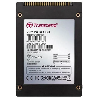  SSD Transcend 330 (TS32GPSD330) 32 Гб, 2.5" PATA MLC, темп. режим от 0С до +70С 