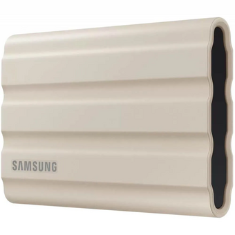  Внешний SSD Samsung T7 Shield (MU-PE2T0K/WW) 2.0Tb бежевый (USB3.2 Gen2, up to 1050/1000Mbs, 3D TLC, 88х13х59mm, 98g) 
