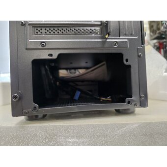  УЦ Корпус XASTRA A304 4ARGB Black (A304-4FC12A) ATX/Mesh/half-size TG/4x120mm ARGB FC fans (плохая упаковка, вмятина возле установки БП) 