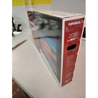  УЦ Телевизор TOPOMAX TM32FHSBK черный (плохая упаковка, пошарпана заводская пленка, полоса слева) 