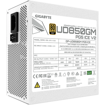  Блок питания GIGABYTE GP-UD850GM PG5 Ice, ATX 850W 