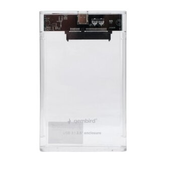  Внешний корпус для HDD/SSD Gembird EE2-U3S-7 2.5" USB 3.0 порт Type-С, SATA III, пластик, прозрачный 