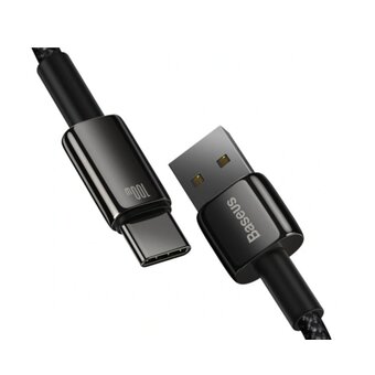  Кабель Baseus CAWJ000001 Tungsten Gold Fast Charging Data Cable USB to Type-C 100W 1m Black 