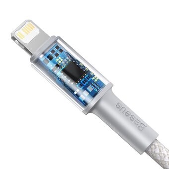  Кабель Baseus CATLGD-02 High Density Braided Fast Charging Data Cable Type-C to iP PD 20W 1m White 