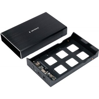 Внешний корпус Gembird EE3-U3S-1 USB 3.0 для 3.5" HDD/SSD Gembird, порт Type-A, SATA III, металл, чёрный 