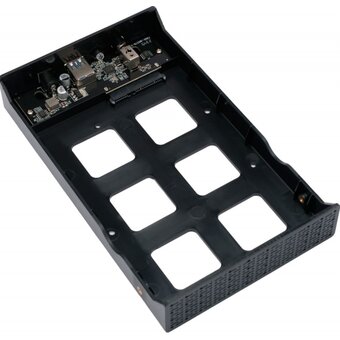  Внешний корпус Gembird EE3-U3S-1 USB 3.0 для 3.5" HDD/SSD Gembird, порт Type-A, SATA III, металл, чёрный 