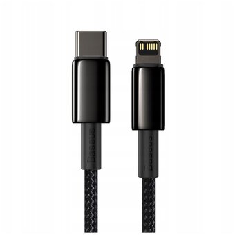  Кабель Baseus CATLWJ-01 Tungsten Gold Fast Charging Data Cable Type-C to iP PD 20W 1m Black 
