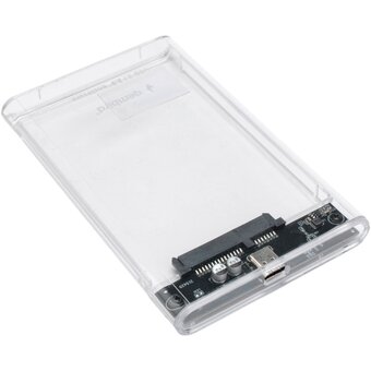  Внешний корпус для HDD/SSD Gembird EE2-U3S-7 2.5" USB 3.0 порт Type-С, SATA III, пластик, прозрачный 