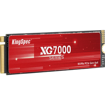  SSD KingSpec XG7000 Series (XG7000-4TB) 4.0Tb M.2 (PCI-E 4.0 x4, up to 7400/6500MBs, 3D TLC, 2400TBW 