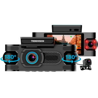  Видеорегистратор TrendVision Proof 360 черный 2Mpix 1440x2560 1440p 150гр. GPS SigmaStar SSC8826Q 
