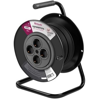  Удлинитель на катушке DEFENDER ExtR2G-01-30 (99854) 6А, 30м, без заземления 