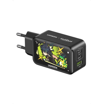  Зарядное устройство UGREEN 10335GI Nexode Charger Genshin Impact Edition USB-A+2*USB-C GaN Tech Fast Charger EU 65W Black 