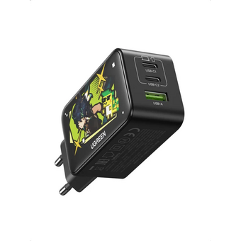  Зарядное устройство UGREEN 10335GI Nexode Charger Genshin Impact Edition USB-A+2*USB-C GaN Tech Fast Charger EU 65W Black 