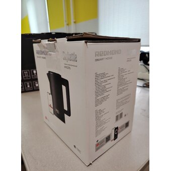  УЦ Электрочайник Redmond KM231S SkyKettle черный (плохая упаковка, трещина на пластике крышке, осколки пластика в крышке) 