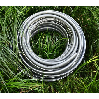  Шланг поливочный армированный Deli DL8072-30 30 метров, 1/2", 4 слоя, давление до 25 бар, серый 
