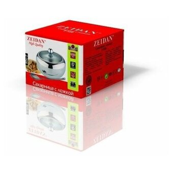  Сахарница с ложкой ZEIDAN Z-1108 нержавеющая сталь 