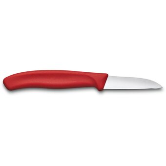  Нож кухонный Victorinox Swiss Classic 6.7301.C1 стальной для чистки овощей и фруктов лезв.60мм прямая заточка красный 