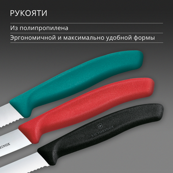  Набор ножей Victorinox Swiss Classic 6.7116.34C1 для овощей компл. 3предм. ассорти европодвес 