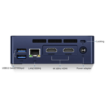  Мини ПК Beelink Mini S12 (BL/MINI S12/N95/16G/500G/Navy Blue) Intel Alder Lake N95, 4C/4T, Intel UHD 1.20 GHz, 16GB DDR4 3200MHz RAM 500GB 