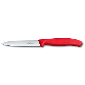  Нож кухонный Victorinox Swiss Classic 6.7701.C1 для овощей лезв.100мм прямая заточка красный 