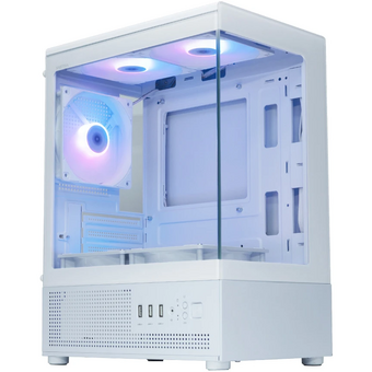  Корпус XASTRA Q300M 5ARGB-C6 White (Q300M-5FC12A-C6-WH) mATX/Aquarium/Screewless/ 5x120mm ARGB PWM FC fans/Argb+PWM Hub 6port 