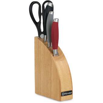  Набор ножей кухонных Rondell Dart RD-1358 компл. 5предм. подставка/ножницы черный/красный/серый 