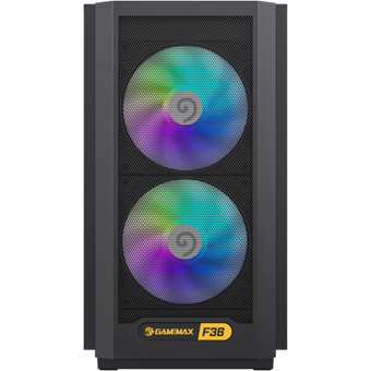  Корпус GameMax F36 BK без БП (Midi Tower, ATX, Черный, 1*USB Type-C, 3*120мм) 