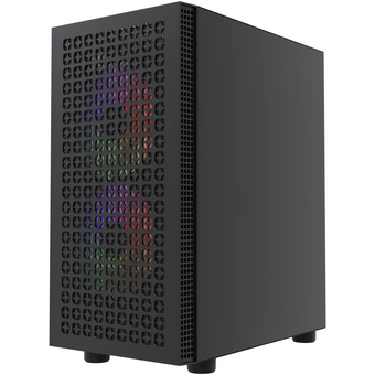  Корпус Powercase Mistral Micro EM18 (CMMEM18B-A3), Tempered Glass, 2x140mm + 1х120mm ARGB PWM fan, чёрный, mATX 