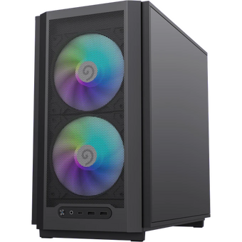  Корпус GameMax F36 BK без БП (Midi Tower, ATX, Черный, 1*USB Type-C, 3*120мм) 