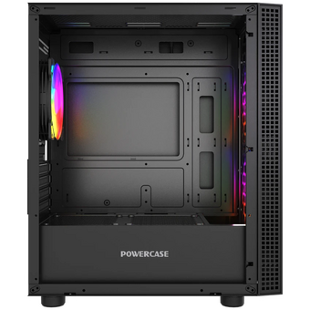  Корпус Powercase Mistral Micro EM18 (CMMEM18B-A3), Tempered Glass, 2x140mm + 1х120mm ARGB PWM fan, чёрный, mATX 