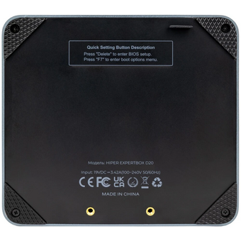  Неттоп Hiper Expertbox D20 (ED20-I5124R8N1WPG) Intel Core i5 1240P(1.7Ghz)/16384Mb/512PCISSDGb/noDVD/Int:Intel Iris Xe Graphics/BT/WiFi/war 1y/0.45kg 