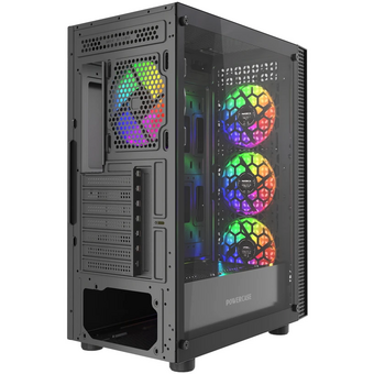  Корпус Powercase Mistral EA18 (CMAEA18-A4), Tempered Glass, 4x 120mm ARGB PWM Fan, чёрный, ATX 