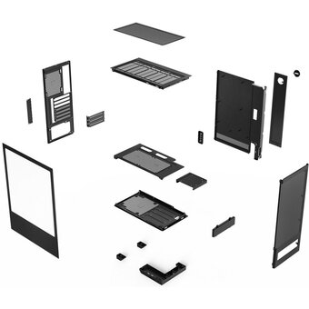  Корпус ACD Citadel 108DB (AH-SI1G0-000) ATX, Type-C + 2 X USB ports + HD audio combo, Mesh, TG, Black 