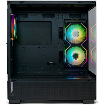  Корпус XASTRA Q500 3ARGB-C10 Black (Q500-3FM12A-C10) ATX/Aquarium/Screewless/ 3x120mm ARGB PWM FM fans/Argb+PWM HUB 10port 