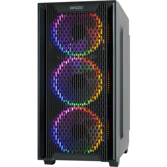  Корпус Ginzzu CL650 mATX Fan 4*12FRGB передняя панель решетка 