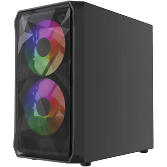  Корпус Powercase Mistral Micro A3B ARGB V2 (CMMAB-A3-V2), Tempered Glass, 2x 140mm ARGB PWM+1x 120mm ARGB PWM, чёрный, mATX 