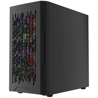  Корпус Powercase Mistral Micro D3B ARGB V2 (CMMDB-A3-V2), Tempered Glass, 2x 140mm ARGB PWM+1x 120mm ARGB PWM, чёрный, mATX 