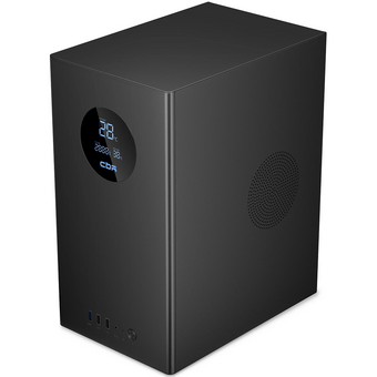  Корпус CBR V865 (PCC-MATX-V865-WPSU), без БП, mATX Minitower, 1*USB 3.0, 2*USB 2.0, HD Audio+Mic, Digital Screen, Black 